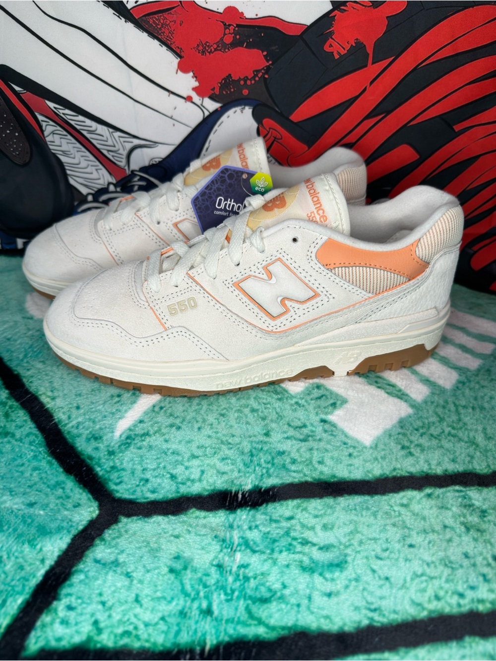 New Balance 550 (BBW550SI) Sea Salt Peach Nectar WMNS 7.5